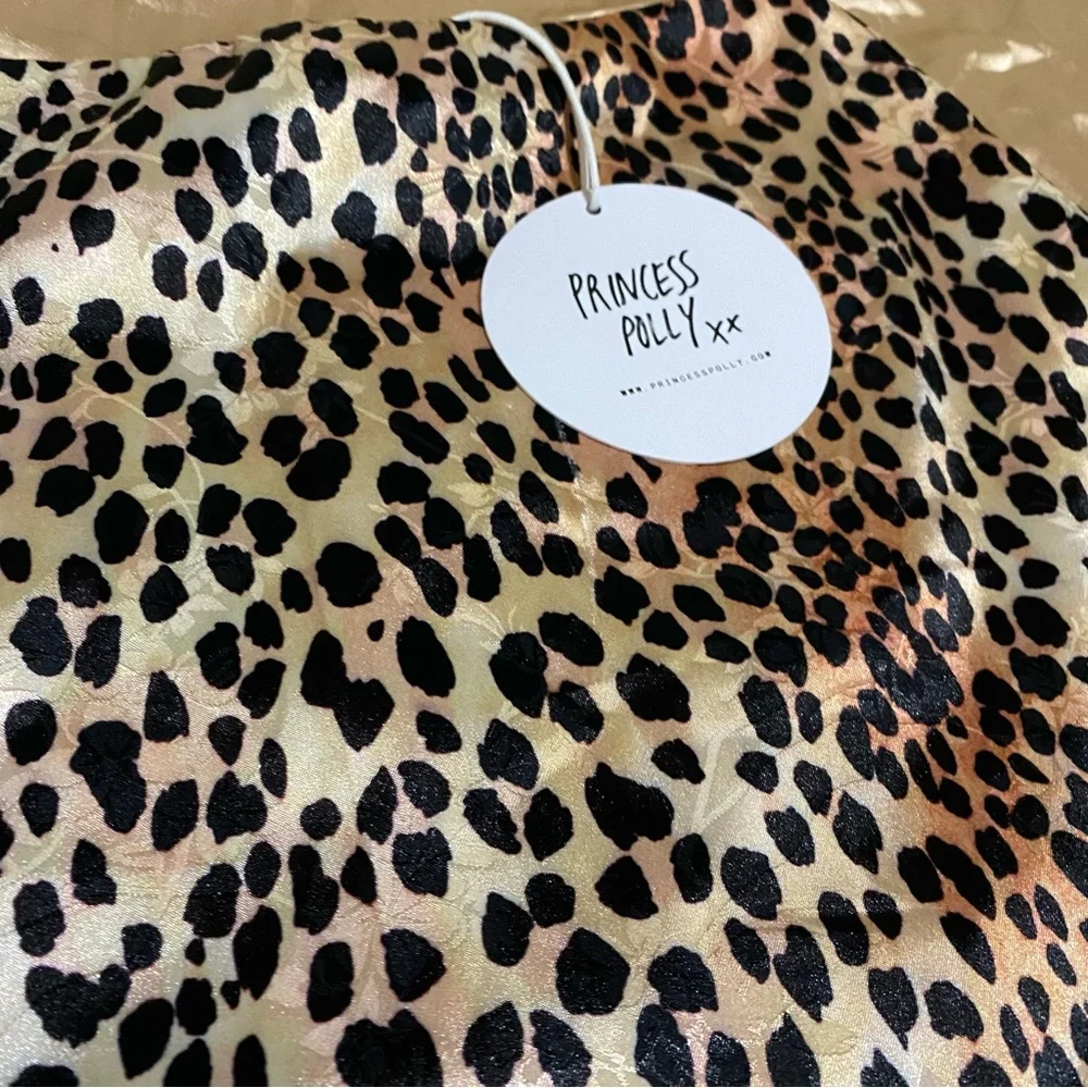 Princess Polly Leopard Print Mini Skirt in Black, Cream and Brown - Picture 7 of 11